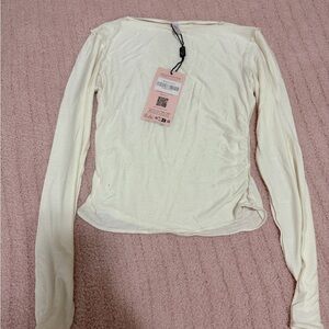 Oh Polly Cream Long Sleeve Top